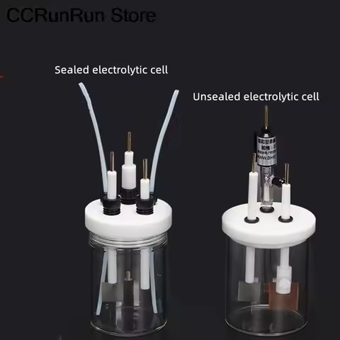 Micro unsealed electrolytic cell, 10ml 20ml 30ml 50ml 100ml three electrode thickened glass electrol