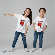 UNeng Kids T-Shirt with Kidult Scooterist Vibes Club Trend 2026 Unisex | 1-9 Years