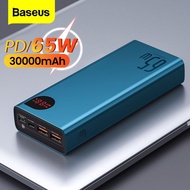Cordeliazu Baseus PD 65W Power Bank 30000Mah Fast Charging External Battery Portable Charger 20000Mah Powerbank For Macbook