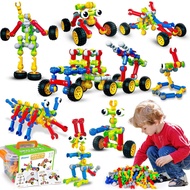 Kids STEM Building Toys for 3 4 5 6 7 8+ Years Old Boy Girl Birthday Gift, 186 Pcs Preschool