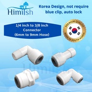 Water Filter Fitting Connector -  1/4" to 3/8" Connector / 1/4" Male Thread to 3/8"  Quick Connector