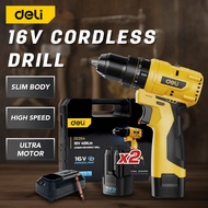 DELI Cordless Li-ion Impact Drill (16V / 45Nm / 10mm / 30600bpm) DC054