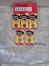 Combo 5 vỉ pin CR2032 / CR 2032 3V Maxell Lithium dùng cho smartkey ô tô xe máy - Made In Japan