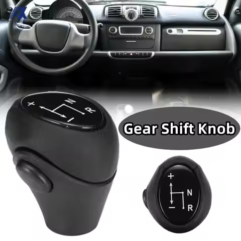 Auto Parts Leather Black Automatic Gear Shift Knob Lever Shifter For Smart Fortwo Cabrio Coupe Roads