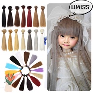 UMISTYDREAM9IQ0 1PC Doll Wigs Hot Synthetic Fiber 15cm Long Straight