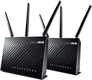 ASUS RT-AC68U AiMesh (2 pack) AC1900 Whole Home Dual-band AiMesh Mesh Wifi System, AiProtection Lifetime Security by Trend Micro, Adaptive QoS, Parental Control