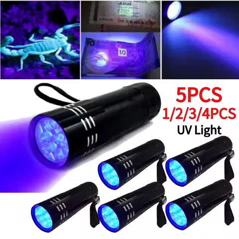 9 LED UV Light Ultraviolet Flashlight Battery Powered Banknote Detection Lamp Mini 4.5V Portable Lig