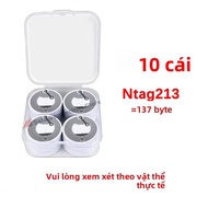 Miếng Dán NFC Trắng 13.56 MHz ISO14443A Nhãn Đa Năng NTAG 213 215 Cho Tất Cả Các Điện Thoại NFC Thẻ