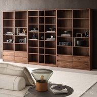 Bookshelf Black Walnut Display Cabinet Storage Bookshelf All Solid Wood Oriental Storage Rack Japane