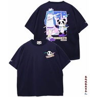 PANDIESTA Spring Summer Panda DJ Girl Party Print Loose Short Sleeve T-Shirt