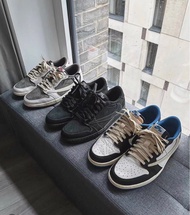 TRAVIS SCOTT X AIR JORDAN 1 LOW PHANTOM 黑武士 全黑 DM7866-001波鞋