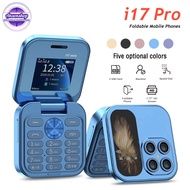 i17 Pro Mini Flip phone Keypad cellphone Foldable Small Mobile Phone Dual SIM Keypad Phone Kids Gift
