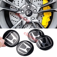 ♟▤COD Honda 4pcs 56mm Car Wheel Center Hub Cap Emblem Sticker for civic city Mugen