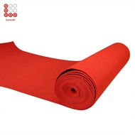 Lovoski Red Carpet Aisle Runner Wedding Rug Polyester Fabric Nonslip Durable Disposable Event Runner