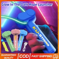Glow In The Dark Rope Launcher Rope Toy Zip String Handheld Adjustable Speed Luminous Rope Lasso Kid