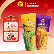Combo 4 vị 200g Thuận Hương - Mít sấy Trái cây sấy Xoài sấy dẻo Xoài sấy dẻo muối ớt