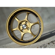 New Car Sport Rim COPY 1:1 ADVAN RACING RG1 WHEELS 15x6.5 4x100 ET38 Gold with Blue Line - READY STO