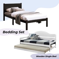 WOODEN BED/SINGLE BED/QUEEN BED/PULL OUT BED/STORAGE BED/BEDFRAME WITH PULL OUT/BED WITH DRAWER/STORAGE BED