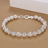 Genuine Sterling Silver S999 Bracelet Pure Silver Money Rolling Bracelet
