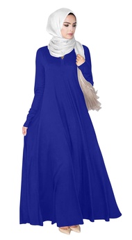 Plain Muslimah jubah abaya in new fashion wide cut bottom - Diana Dress