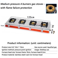 WEIAIBLD High Pressure Stove Burner 3 Burner Heavy Duty High Pressure Gas Stove Industrial Gas Stove
