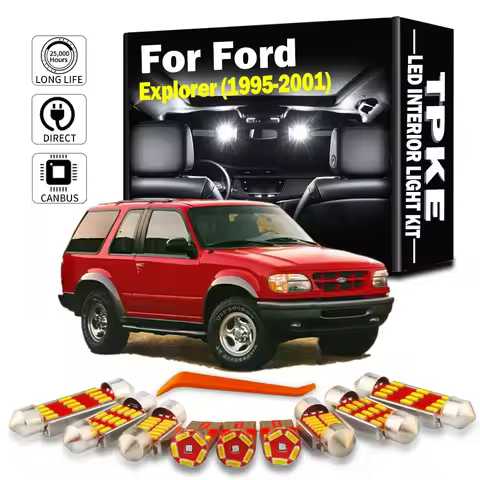 TPKE 11Pcs LED Interior Map Dome Light Reading Bulbs Kit For Ford Explorer 1995 1996 1997 1998 1999 