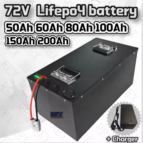 72V 50Ah 60AH 80AH 100AH 120AH 150Ah 200AH LifePo4 Lithium Battery, Golf Cart, Electric Vehicle+Char