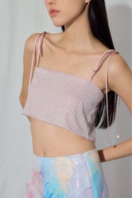 HOLYLOVE - Ares top เสื้อครอปเพชรผูกสาย