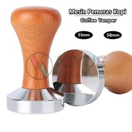 Espresso Coffee Tamper Coffee Press 51/58mm Wooden Espresso Coffee Tamper