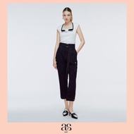 [asv ss24] Daelyn Tapered Pants กางเกงผู้หญิง เอวสูง ทรงขากระบอกเล็ก แต่งคาดเข็ม แต่งกระเป๋าปะข้าง ดีเทลเย็บด้ายต่างสี