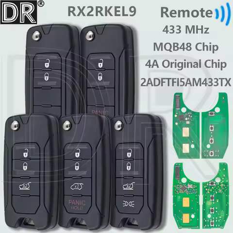 DR RX2RKEL9 Origianl 4A Chip PCB MQB48 Chip 433MHz Flip SIP22 Car Remote Key 2ADFTFI5AM433TX For Jee