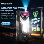 Ulefone Armor 34 Pro Plus 5G AI Rugged Phone 25500mAh Up to 32GB+512GB Built-in Projector 120Hz 6.95