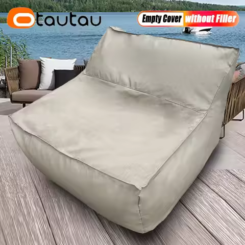 OTAUTAU New Upgraded Bean Bag Lounge Cover Without Filler Has Inne Liner for Sale Home Outdoor Beanb