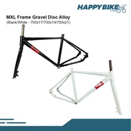 MXL Frame Sepeda Gravel Bicycle Black White 700C Include Fork Bahan Alloy