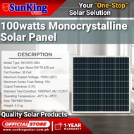 Sunkingsolar 100watts Monocrystalline Solar Panel Sunking Solar sunkingsolar