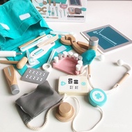 Simulation Play House Girl Male Wooden Gift Injection Baby Toy Quality Children Simulation Medicine 