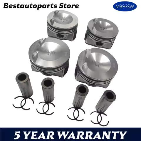 1Set EA888 Engine Piston & Rings Φ21mm +0.25 For Audi A4 Q5 VW Passat Golf Skoda 2.0T CDNC CCZA Gen 
