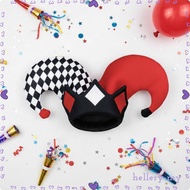 [HelleryMY] Fun Checkered Fool Party Hat Silly Plush Clown Costume Cap for Childrens Event Stage Sho