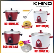 Lively Khind Anshin Rice Cooker With Stainless Steel Inner Pot (Free Buffalo Soup Ladle)