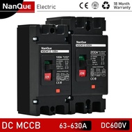 LJC9 DC Circuit Breaker 2P 600V MCCB 63/80/100/125/200/250 Amp Recycle Fuse Solar Panel Battery Powe