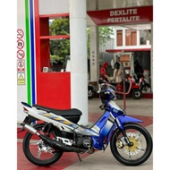 Striping F1zr 2004 Sticker Yamaha F1zR 2004 White Black White Black Orange