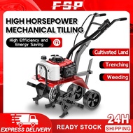 Mini Tiller 2-Stroke 63cc Gasoline Powered Tiller Weeding Plowing Land Digging Heavy Duty Power Till