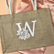 Personalized Burlap Tote Bag