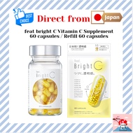 feat bright C Vitamin C Supplement 60 capsules / Refill 60 capsules [Direct from JAPAN]