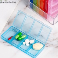 KAM Weekly Portable Travel Pill Cases Box 7 Days Organizer 4Grids Pills Container Storage Tablets Vitamins Medicine Fish Oils n