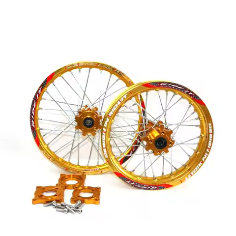 12mm 15mm Gold Front 1.40x14" inch Rear 1.85x12" inch Al Alloy Wheel Rim For 160cc 150CC Dirt Pit bi
