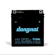 Bình acquy xe máy khô miễn bảo dưỡng Đồng Nai PTX6HL | 12V - 5Ah bình ắc quy xe máy honda 12v.