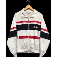 Ellesse vtg windbreaker red navy stripe colourblock