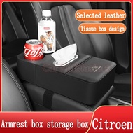 Citroen Car armrest box height pad Car storage box tissue box cup holder high-quality elbow height p