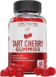 ▶$1 Shop Coupon◀  Tart Cherry Gummies with Celery Seed Extract - Advanced Uric Acid Cleanse for Imme